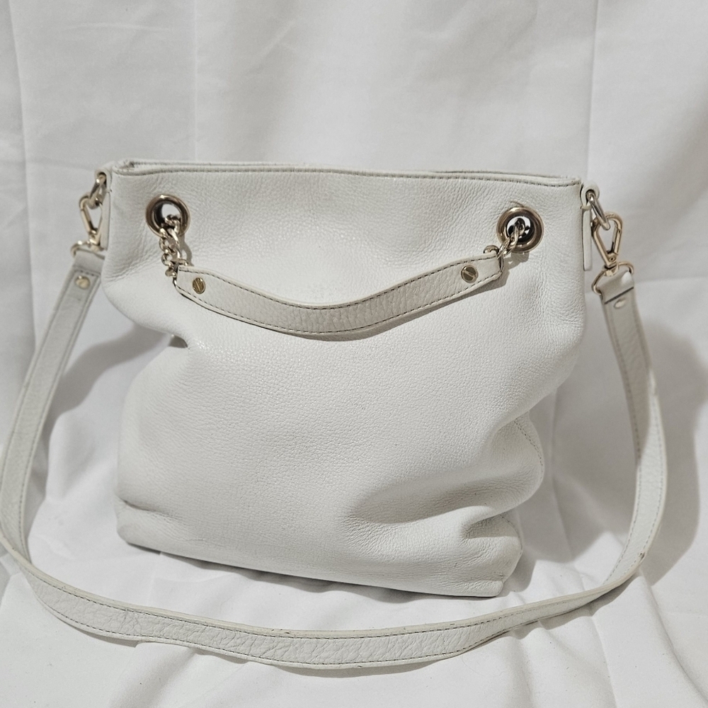 MICHAEL KORS WHITE LEATHER SHOULDER BAG - Picture 2 of 7